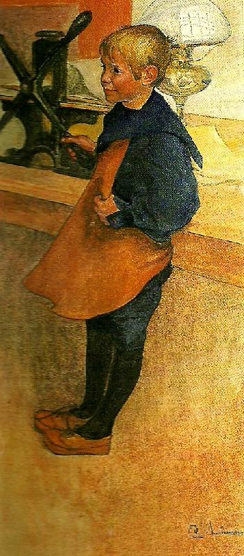 Carl Larsson pontus vid etsningspressen oil painting picture